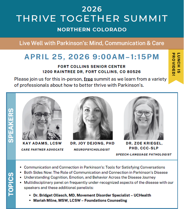 NoCo Thrive Together PARkinson\'s Summit!